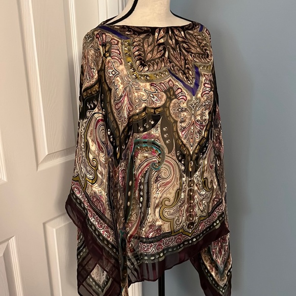 Etro Milano 100% Italian Silk Tunic Blouse - Picture 4 of 10